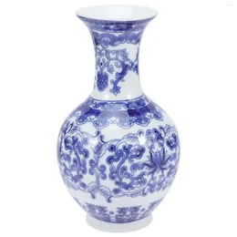 Vases Blue And White Porcelain Vase Chinoiserie Exquisite Flower Container Decorative Ceramics Crafts For Home Art