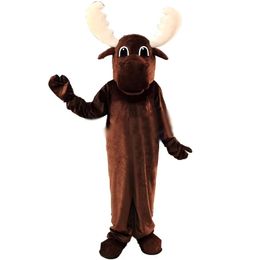 2024 High Quality Moose Elk Deer Mascot Costume Custom Mascot Carnival Fancy Dress Costumes School College Halloween Mascot for Adult