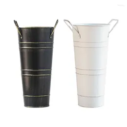 Storage Bottles Umbrella Bucket Flower Arrangement Decorative Buckets Bracket Metal Holder Stand Iron Rack For Indoor Home