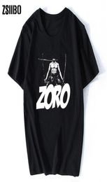 Fashion Streetwear One Piece Japanese Anime t shirt Oversize ShortSleeve zoro print Men039s Harajuku Unisex s4795326