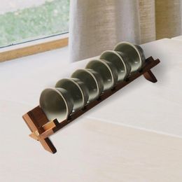 Tea Trays Foldable Bamboo Cup Holder Fitments Crafts For Home Office House