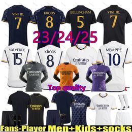 Top quality MBAPPE Fourth Home soccer jerseys 23 24 Fans Player football shirt VINI JR TCHOUAMENI MODRIC VALVERDE 2023 2024 men kids reAL mADRIds BELLINGHAM uniform