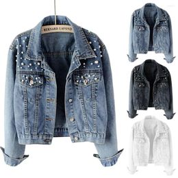 Women's Jackets Women Denim Jacket Loose Type Autumn Coat Long Sleeves Plus Size Stylish Easy To Match Lady