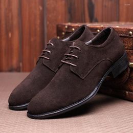 Casual Shoes Spring/Autumn Fashion Cow Suede Lace-Up Men Dress Derby Outdoor Work Zapatos De Hombre