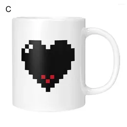 Mugs Ceramic Drinking Cup 330ml Color Changing Mug With Battery Heart Brain Bulb Pattern Heat Coffee Tea