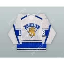 Gdsir Custom VILLE PELTONEN 16 FINLAND NATIONAL TEAM WHITE HOCKEY JERSEY NEW Top Ed S-M-L-XL-XXL-3XL-4XL-5XL-6XL