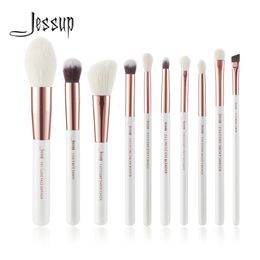 Jessup 10pcs Makeup Brushes set Foundation Powder Definer Shader Eyeshadow Eyeliner Eyebrow T223 240418