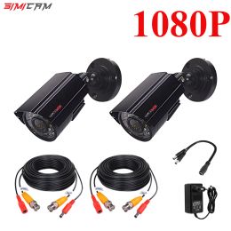 Cameras SIMICA1080P AHD Security Camera 2PCS2MP/5MP Bullet Kit Outdoor Weatherproof Housing 66ft Super Night Vision IR CCTV video Camera