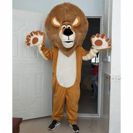 2024 New halloween Brown Lion Cartoon Mascot Costumes Fursuit Business Apparel Christmas dress Costuming