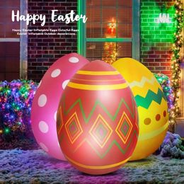 90cm Easter Inflatable Eggs Outdoor Indoor Decoration Large Colourful Eggs Pendant Kids Easter Toys DIY Easter Party Decor Props 240322