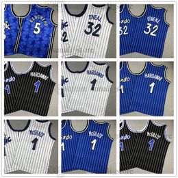 Jovens meninos costuraram camisas de basquete Penny Hardaway 1 Shaquille 32 Tracy McGrady 1 Mesh vintage Bordado Paolo Banchero 5