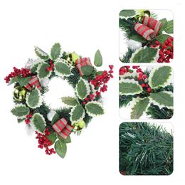 Decorative Flowers Red Berry Wreath Ball Ribbon Garland Outdoor Christmas Decorations Xmas