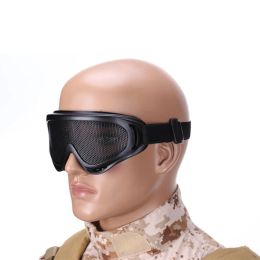 Eyewears Hunting Tactical Paintball Goggles Eyewear Iron Wire Mesh Motorcycle Mountaineering Glasses Cs Safe Protection