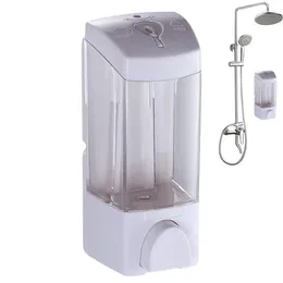 Liquid Soap Dispenser Wall Mount Hand Dish Lotion Mounted 300ml Manual Sanitizers Dispensing Device For Home