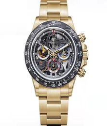 2022 Luxury Men039s Watch 42mm Quartz Multifunction Classic Watch Fashion Work in multiple time zones gold Watches Designer Oro4089069