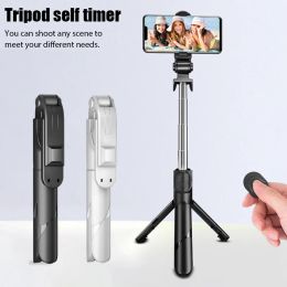 Monopods Selfie Stick Tripod With Remote Control Portable Tripod For Phone Bluetooth Foldable Telescopic Stick For iPhone Huawei Youtube