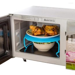 Kitchen Storage LMETJMA Microwave Oven Heating Shelf Double-Insulated Tray Rack PP Material Racks KCBII011801