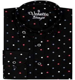 Mens Shirts Casual Slim Fit Long Sleeve Button Polka Dot For Men White Black Business Fitness Leisure Made In Turkey Top Men0391233263