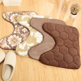 Bath Mats Bathroom Rugs For Toilet Carpet Anti-slip Mat WC Door Rug Decor Non-slip