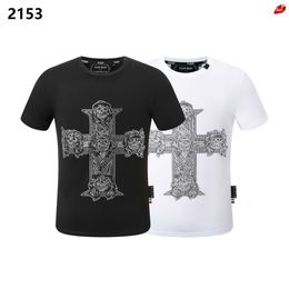 Plein Bear t Shirt Mens Designer Tshirts Brand Clothing Rhinestone Pp Skulls Men T-shirt Round Neck Ss Skull Hip Hop Tshirt Top Tees 16645 P3I5