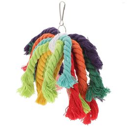 Other Bird Supplies Toys Parrot Cotton Rope Gnawing Safe Birds Swing The Interesting Cage Plaything