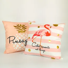 Pillow Pink Cover Flamingo Pineapple Case For Sofa Couch Bed Home Decor 45 45cm Girls Room