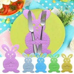 Kitchen Storage Easter Utensil Holders 4pcs Cutlery Pouch Pentagram Pattern Knife Forks Bag Silverware Holder Fork