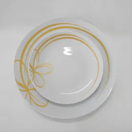 Plates High Class Artistic Golden Butterfly El Restaurant Ceramic Tableware Serving Dinner For