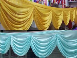 wedding backdrop curtain swag ice silk fabric Decor wedding drapery design for table skirts party banquet backdrop decoration2751426