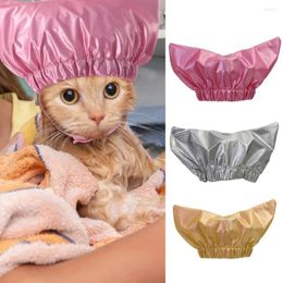 Dog Apparel Pet Shower Cap Cover Guard Supplies Super Soft Elastic Band Waterproof Ultra-Light Easy-wearing Keep Ear Dry Non-woven Fabri