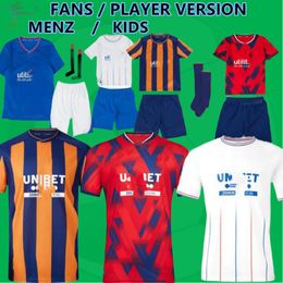 23 24 Rangerss Soccer Jerseys 2023 2024 Away Glasgow COLAK ROOFE LUNDSTRAM HAGI BARKER MORELOS TAVERNIER KENT TILLMAN FC FASHION JR Football Shirt Men Kids Kit Boys