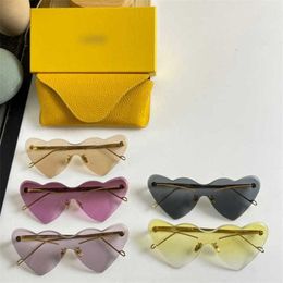 New luxury designer Luo Yijia one-piece sunglasses love goggles net red INS same all-in-one mirror LW Sunglasses