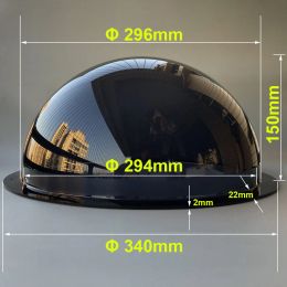 Housing 13 Inch 340x150mm Big Size SMOKE Hemisphere Glass Globe Dome Cover Acrylic Plexiglass Surveillance Security CCTV Camera Housing