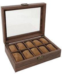 Watch Boxes Cases Multiple Box Wooden Jewelry Storage Packaging Window Glass Display6928725