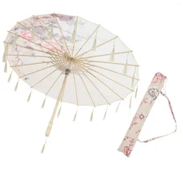 Umbrellas Oil Paper Umbrella Chinese Decor For Pography Tassel Costume Goth Clothes Classical Style Prop Lace Trim Decorate