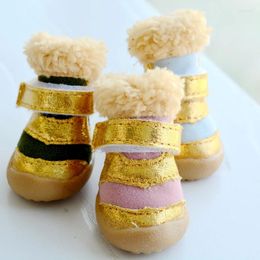 Dog Apparel Snow Pet Winter Shoes Super Warm Suede Boots Accessories Pink Blue Puppy Small Medium Animal Foot Wear Yorkshire Terrier Pug