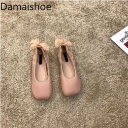 Boots Women Shoes Korean Style Gentle Beige Flats Granny Shoes Summer Simple Fashion New Ladies's Contemporary Spring Fairy Flat Shoes