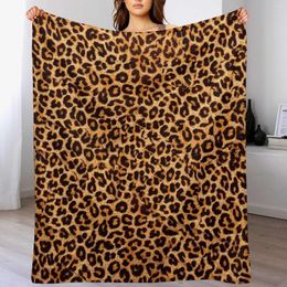 Blankets Leopard Print Blanket Beautiful Gifts Soft Throw Flannel Warm