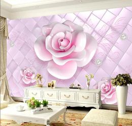 Wallpapers Pink Flower Po Wallpaper Mural 3d Large Custom Any Size For Living Room Wedding Wall Art Decor Printed Painting