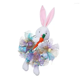 Decorative Flowers Delightful Flower Hoop Beautifully Crafted Easter Door Ornament