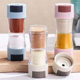 Storage Bottles 0.5g Quantitative Sprinkle Salt Tool Press Type Glass Seasoning Bottle Large Capacity Visible Control Sugar