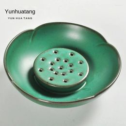 Tea Trays Ceramic Pot Bearing Japanese Earthenware Dry-Bulb Disk Manual Kiln Care Teapot Tray Pottery