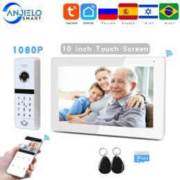 Intercom WiFi Video Intercom System For Home Residencial 10" RFID Card Doorbell Tuya Video Intercoms For Apartment Access Control System