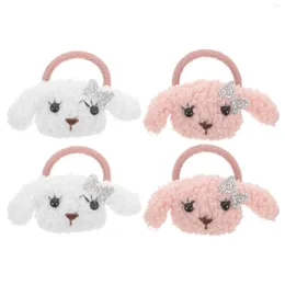 Dog Apparel 4 Pcs Hair Tie Hairbands Accessories For Girls Fabric Ties Dogs Headdress Baby Fittings
