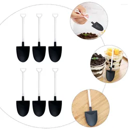 Spoons Dessert Spoon Creative Ice Cream Household -shaped Square Scoop Scoops Pointed Black Plastic