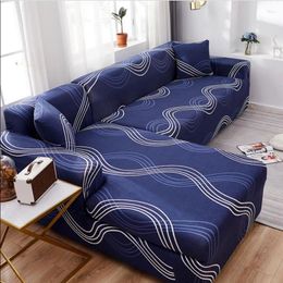 Chair Covers 2024 Printed L Shape Sofa For Living Room Protector Anti-dust Elastic Stretch Corner Cover F8542