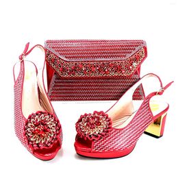 Dress Shoes Doershow Beautiful Style Italian With Matching Bags African Women And Set For Prom Party Summer Sandal HRT1-12