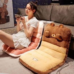 Pillow Chair With Backrest Wear Resistant Ultra-Thick Super Soft Cute Cartoon Stuffed Plush Seat