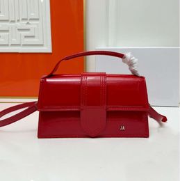 24k Designer Bag Handheld Crossbody Retro Womens Big Red Luxury Lacquer Leather Shoulder Handbag Classic Flip Method Stick Mobile Phone