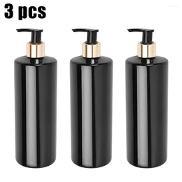 Liquid Soap Dispenser 3PCS Empty Pump Bottles Refillable Shampoo For Shower Bathroom Bodywash Bottle Despenser Black 500ML PET